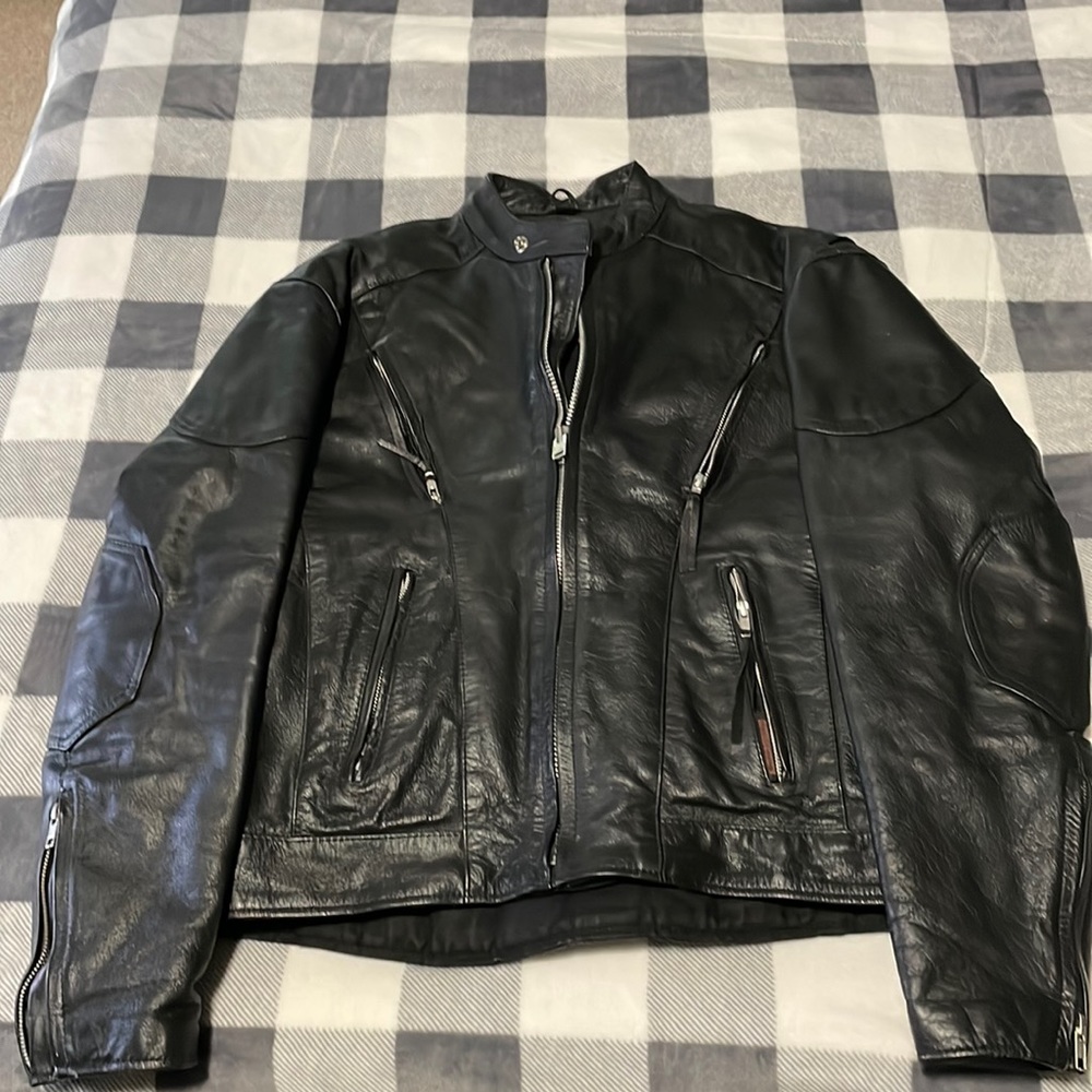 Mens medium Interstate leather motorcycle jacket
